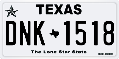 TX license plate DNK1518