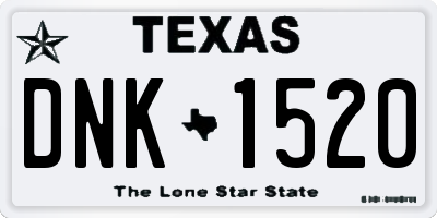 TX license plate DNK1520