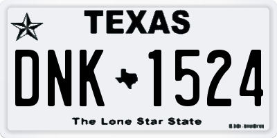 TX license plate DNK1524