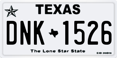 TX license plate DNK1526