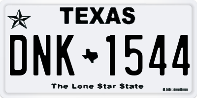 TX license plate DNK1544