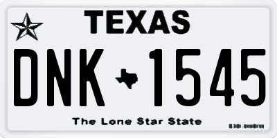 TX license plate DNK1545