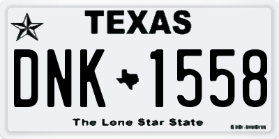 TX license plate DNK1558