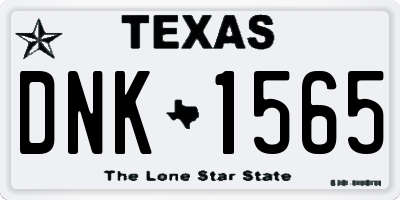 TX license plate DNK1565
