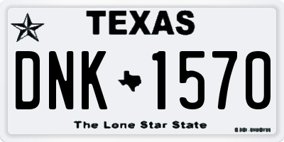 TX license plate DNK1570