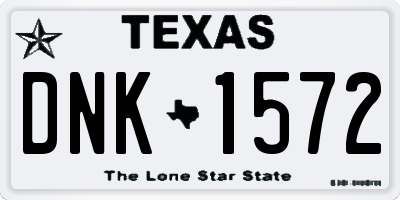 TX license plate DNK1572