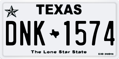 TX license plate DNK1574