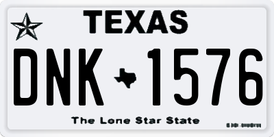 TX license plate DNK1576