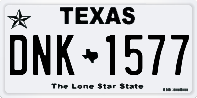 TX license plate DNK1577