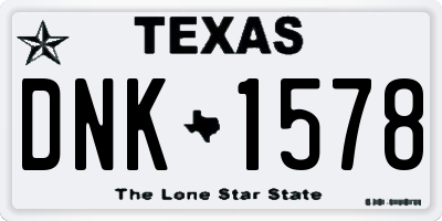 TX license plate DNK1578