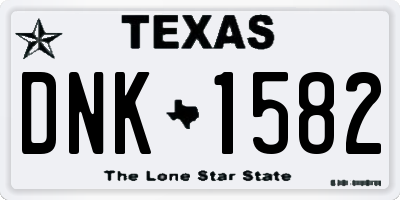 TX license plate DNK1582