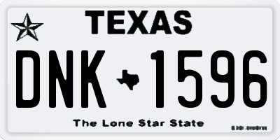 TX license plate DNK1596