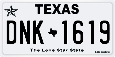 TX license plate DNK1619