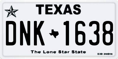 TX license plate DNK1638