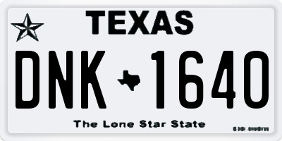 TX license plate DNK1640
