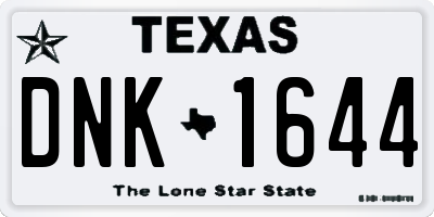 TX license plate DNK1644