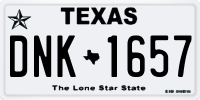 TX license plate DNK1657