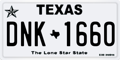 TX license plate DNK1660