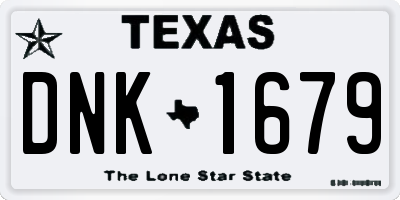 TX license plate DNK1679