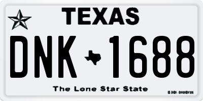 TX license plate DNK1688