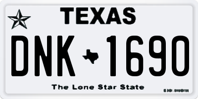 TX license plate DNK1690