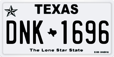 TX license plate DNK1696