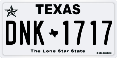TX license plate DNK1717