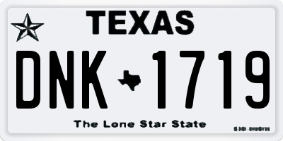 TX license plate DNK1719