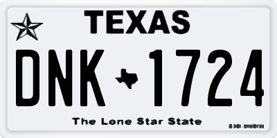 TX license plate DNK1724