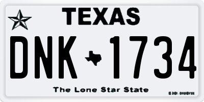 TX license plate DNK1734