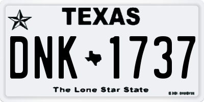 TX license plate DNK1737