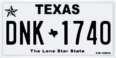 TX license plate DNK1740