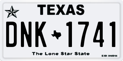 TX license plate DNK1741