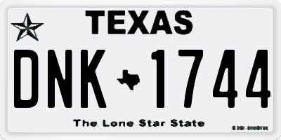 TX license plate DNK1744