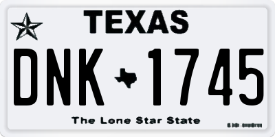 TX license plate DNK1745