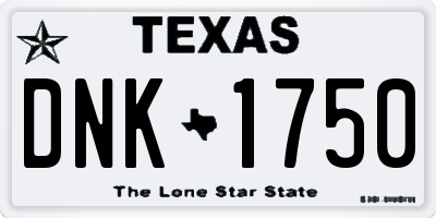 TX license plate DNK1750
