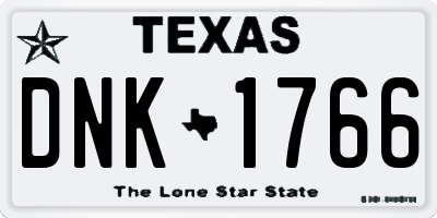 TX license plate DNK1766