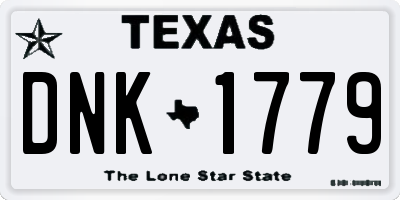 TX license plate DNK1779