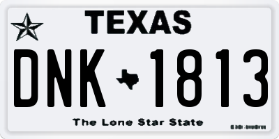 TX license plate DNK1813