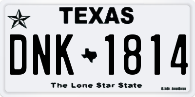 TX license plate DNK1814