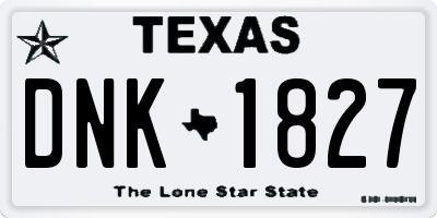 TX license plate DNK1827