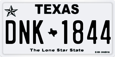 TX license plate DNK1844