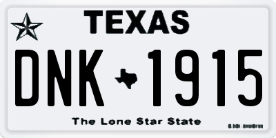 TX license plate DNK1915