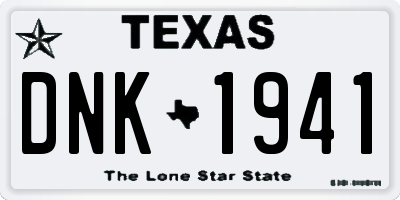 TX license plate DNK1941