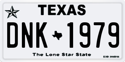 TX license plate DNK1979