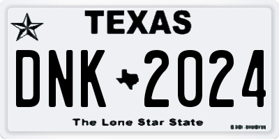 TX license plate DNK2024