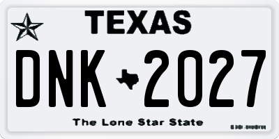 TX license plate DNK2027