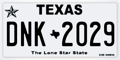TX license plate DNK2029