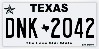 TX license plate DNK2042