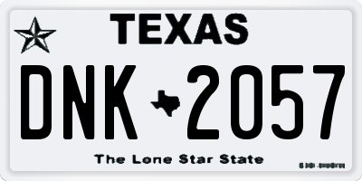 TX license plate DNK2057